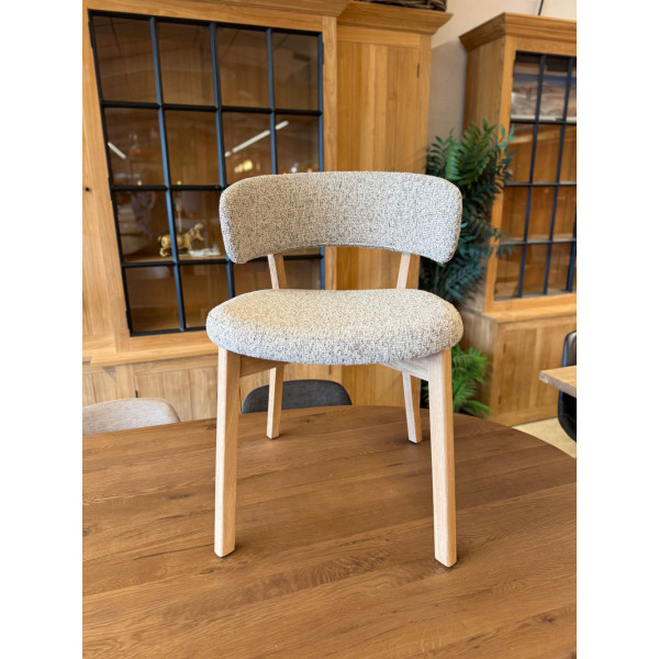 Chaise Mika chêne tissu