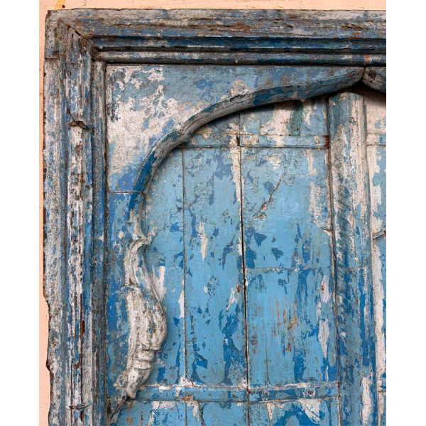 Porte indienne bleue