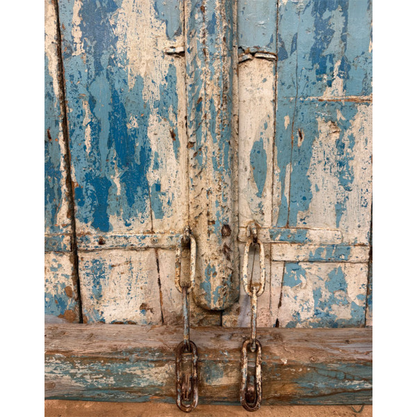 Porte indienne bleue