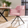 Fauteuil de table Dolce pivotant velours
