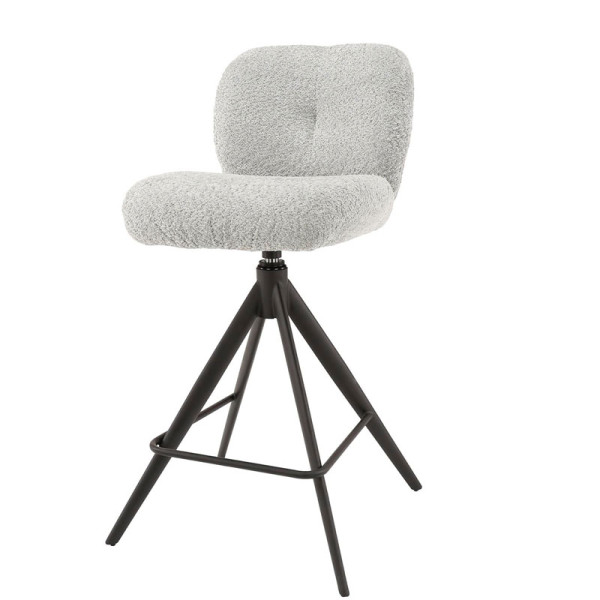 Tabouret pivotant Porto bouclette