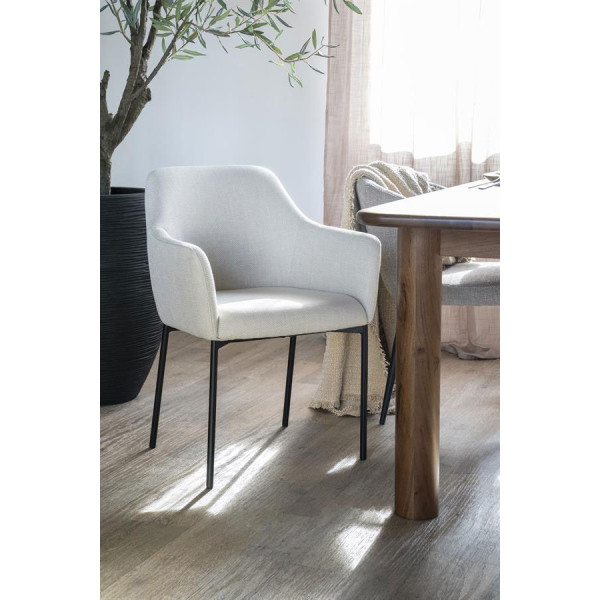 Fauteuil de table Paul en tissu