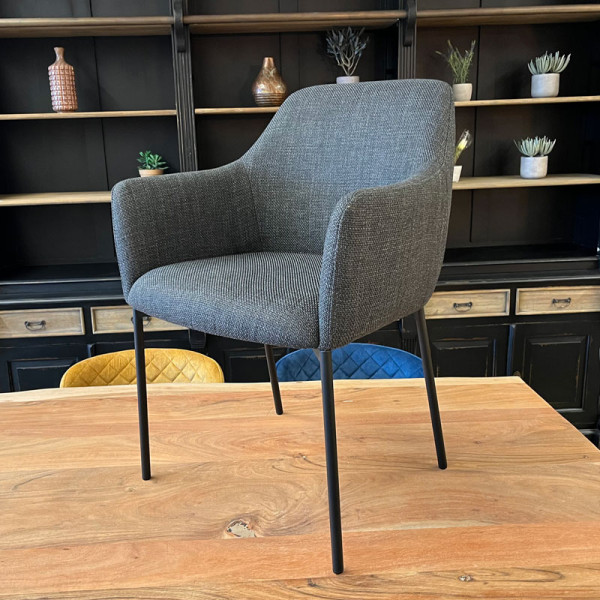 Fauteuil de table Paul en tissu