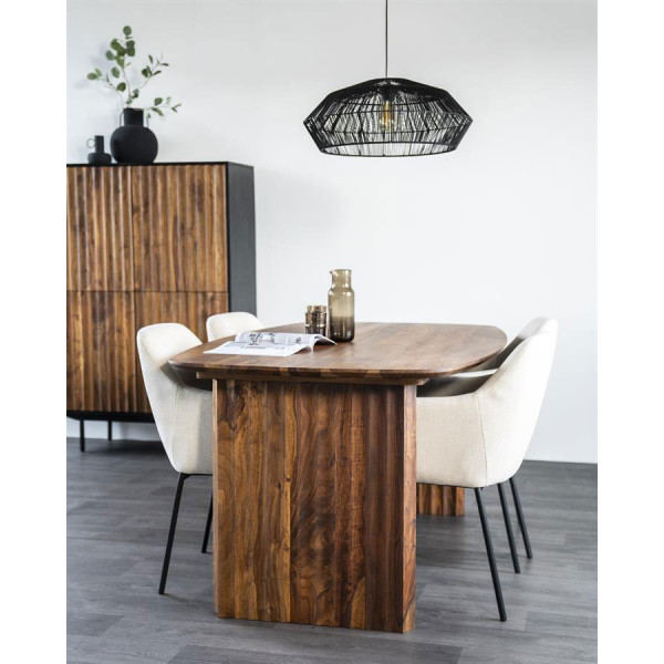 Fauteuil de table Paul en tissu