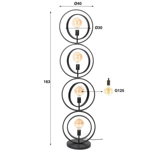 Lampadaire Sphère métal